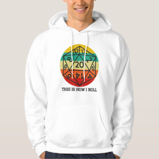 D20 This is How I roll retro dice Hoodie