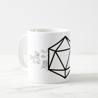 D20 twenty sided die coffee mug
