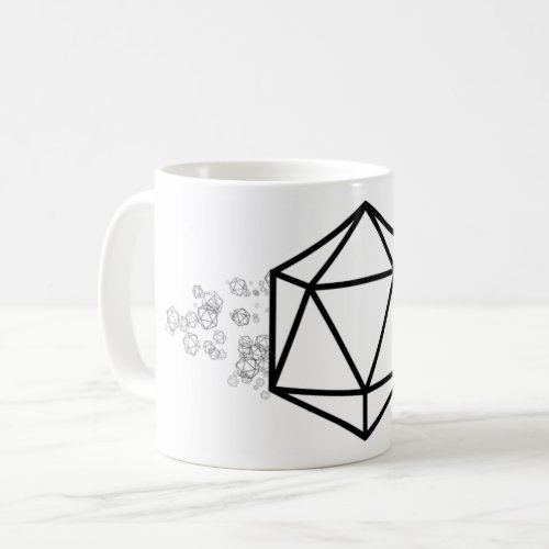 D20 twenty sided die  coffee mug