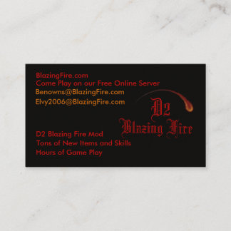 D2 Blazing Fire Cards