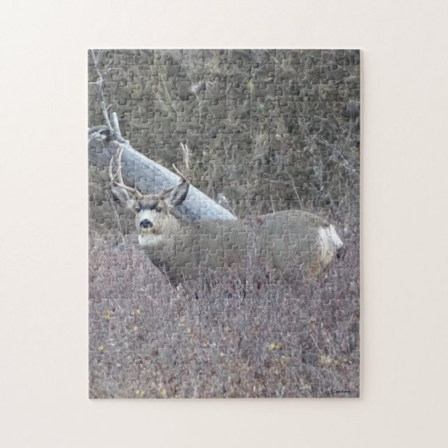 D32 Mule Deer Buck Jigsaw Puzzle (Vertical)