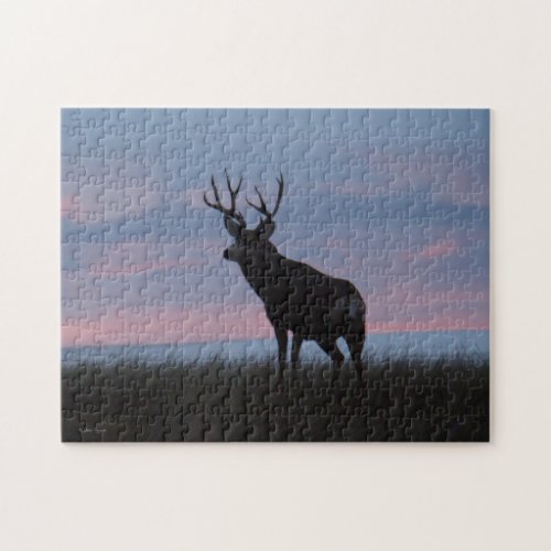 D3 Mule Deer Sunrise Buck Jigsaw Puzzle