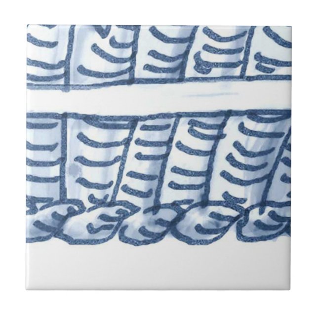 D4 - Delft Basket Mural Tile - D4 (Front)