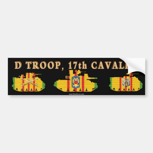D17th Cavalry VSR Armored Fighting Vehicles Bumper Sticker