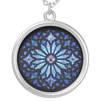 d-4 stained glass necklace
