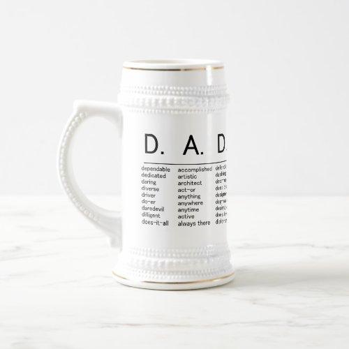 DAD Fathers Day Beer Stein