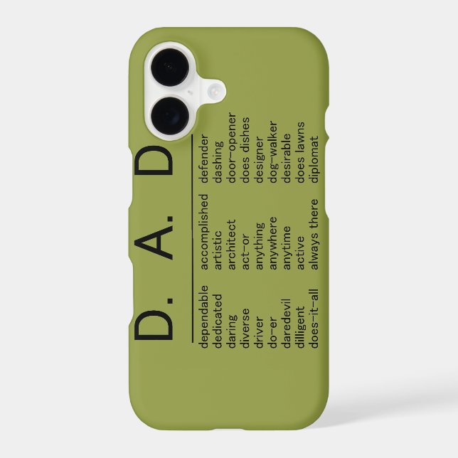 D.A.D. Father's Day Iphone Case (Back)
