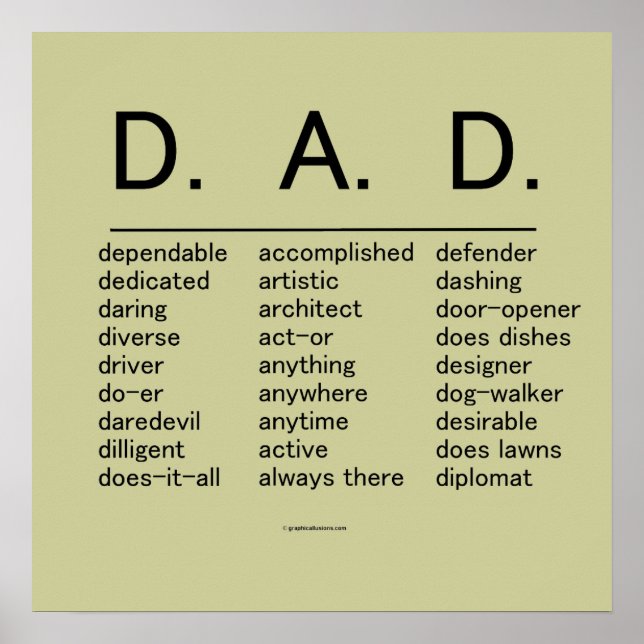 D.A.D. Father's Day Poster (Front)