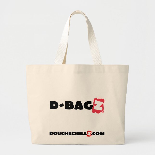 D-Bagz  Jumbo DoucheChillz Red Large Tote Bag (Front)