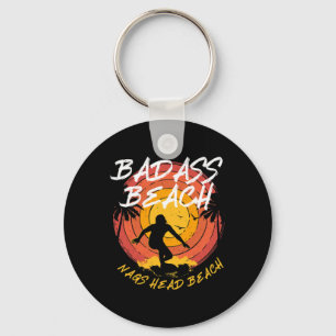 D Beach Nags Head Beach Surfing North Carolina Sur Keychain