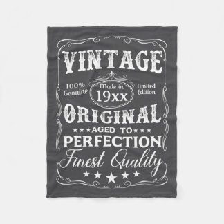 D Birthday Vintage Aged To Perfection  Fleece Blanket