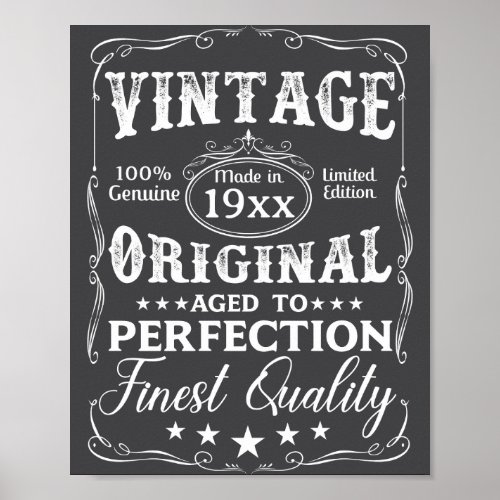D Birthday Vintage Aged To Perfection 