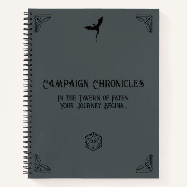 D&D Campaign Chronicle Notebook (Front)
