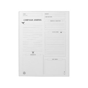 D&D Campaign Journal (Ready to Use) Notepad