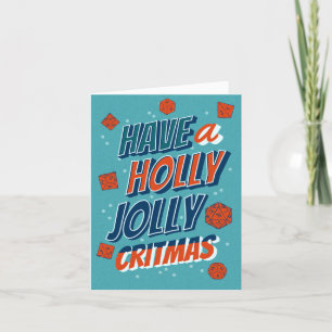 D&D Christmas Card Holly Jolly Critmas