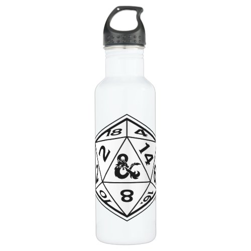D&D D20 Ampersand Die Stainless Steel Water Bottle