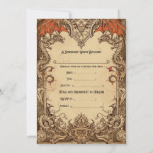 D&D Fantasy Wedding Invitation