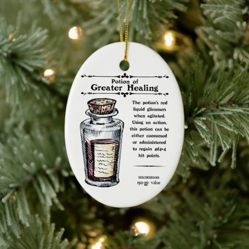 DD Greater Healing Potion Ceramic Ornament