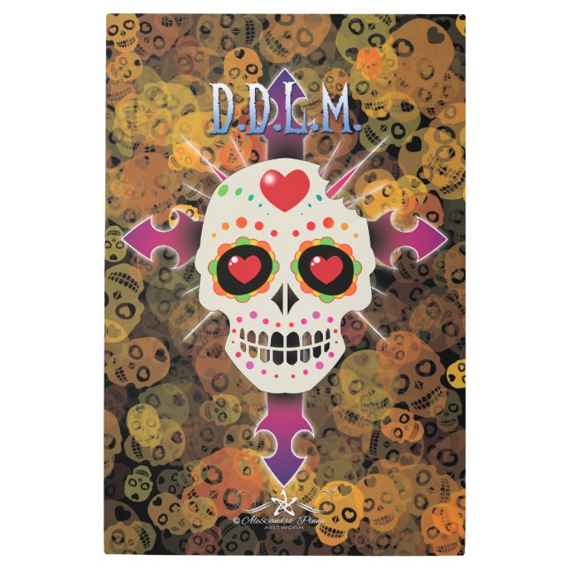 D.D.L.M. Calavera Metal Print (Front)