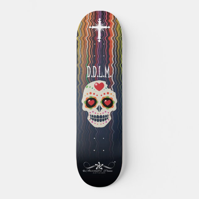 D.D.L.M. Calavera Skateboard (Front)