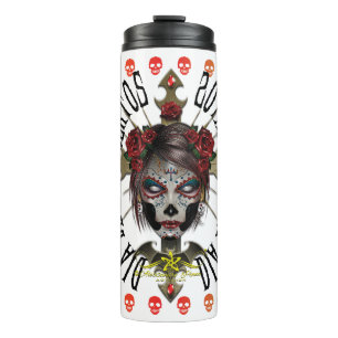 D.D.L.M. La Catrina Thermal Tumbler