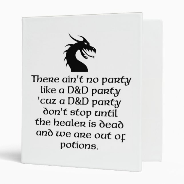 D&D Party 3 Ring Binder (Front/Inside)