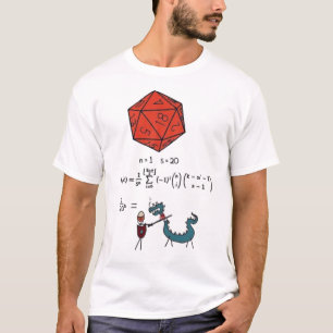 D&D Probability Math - 1/20 Squared Equals Dead Dr T-Shirt