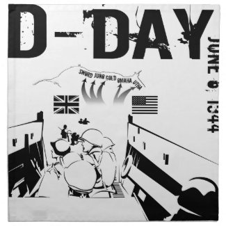 D-DAY 6th June 1944 Cloth Napkin