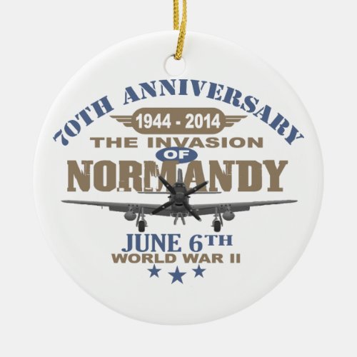 D_Day 70th Anniversary Battle of Normandy Ceramic Ornament