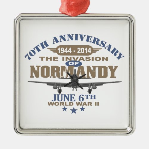 D_Day 70th Anniversary Battle of Normandy Metal Ornament