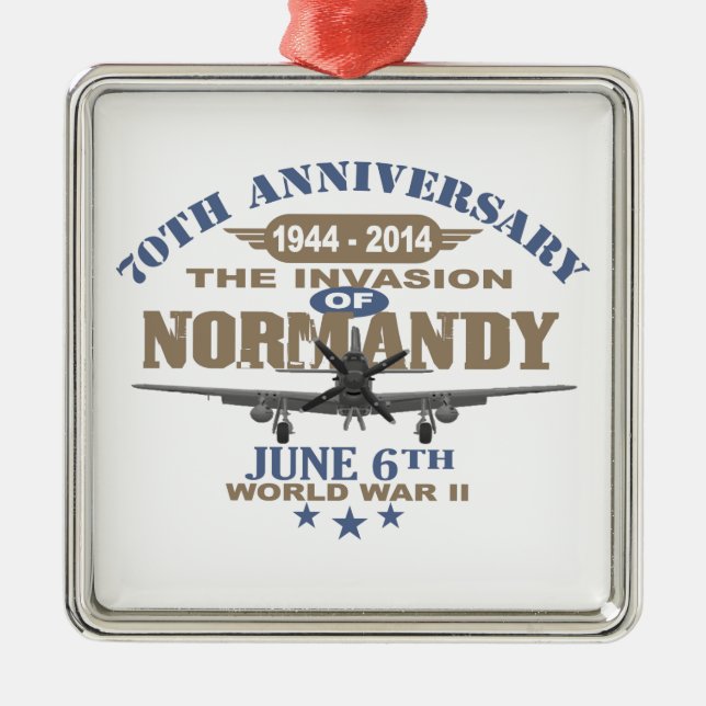 D-Day 70th Anniversary Battle of Normandy Metal Ornament (Front)