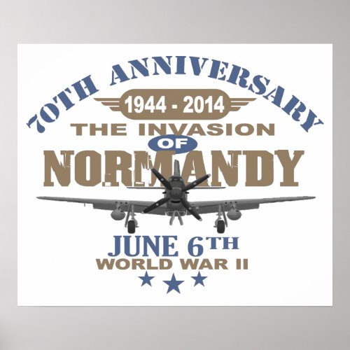 D_Day 70th Anniversary Battle of Normandy Poster