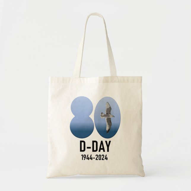 D-Day 80 - 1944-2024 Tote Bag (Front)