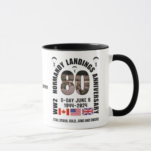 D_DAY 80th Anniversary NORMANDY LANDINGS WW2  Mug