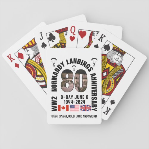 D_DAY 80th Anniversary NORMANDY LANDINGS WW2  Poker Cards