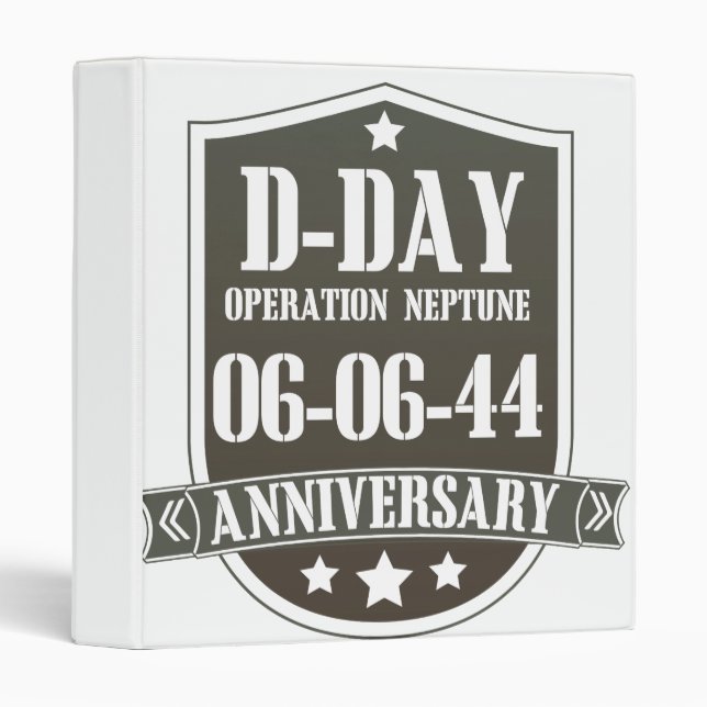 D-Day Anniversary Badge Binder (Front/Spine)