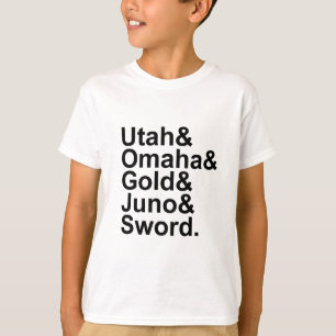 D-Day Beaches Utah Omaha Gold Juno Sword T-Shirt