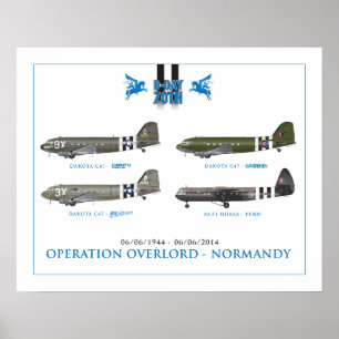 D-DAY INVASION AIRCRAFT POSTER