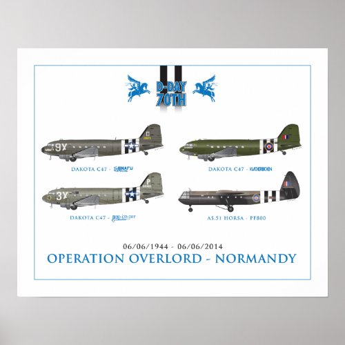 D_DAY INVASION AIRCRAFT POSTER