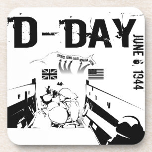 D-DAY June 6, 1944 Beverage Coaster