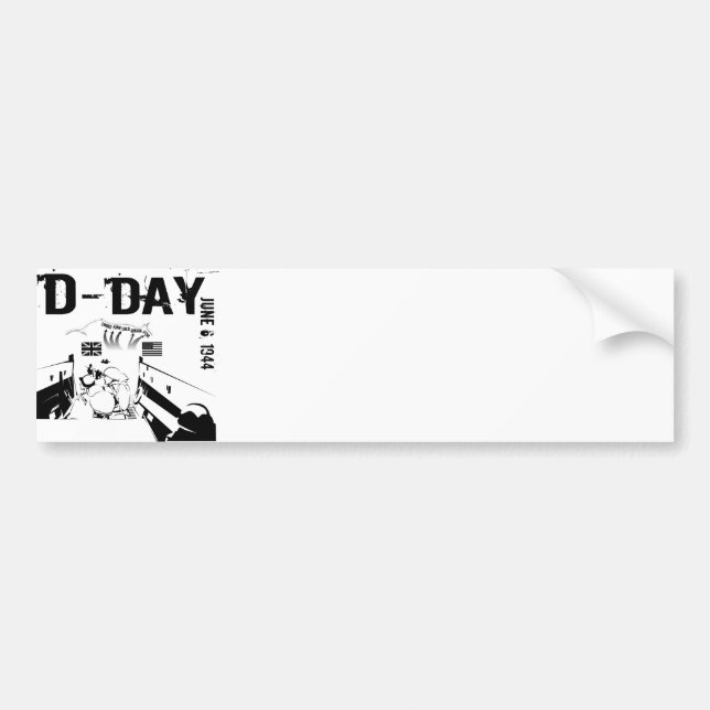 D-DAY June 6, 1944 Bumper Sticker (Front)