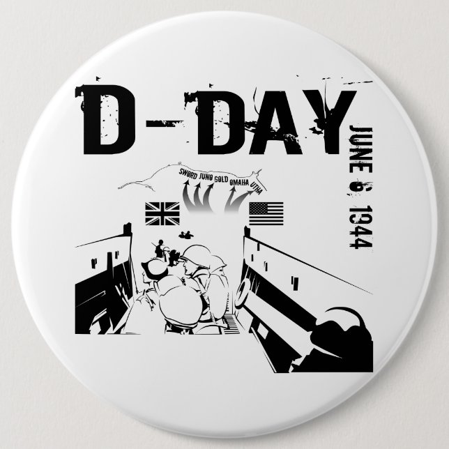D-DAY June 6, 1944 Button (Front)