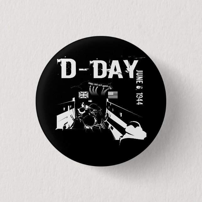 D-DAY June 6, 1944 Button (Front)