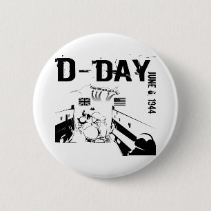 D-DAY June 6, 1944 Button