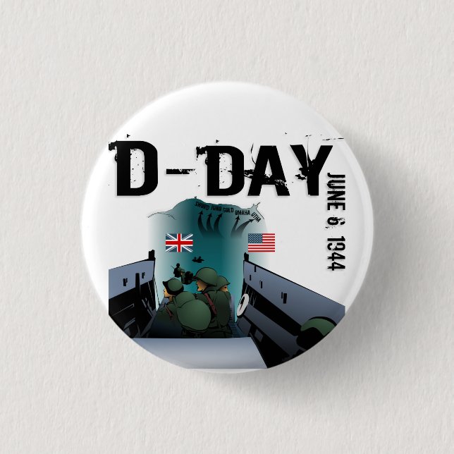D-DAY June 6, 1944 Button (Front)