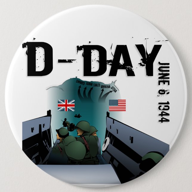 D-DAY June 6, 1944 Button (Front)