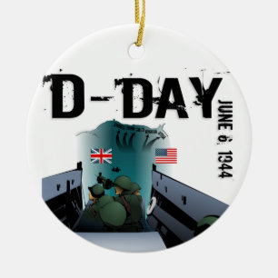D-DAY June 6, 1944 Ceramic Ornament