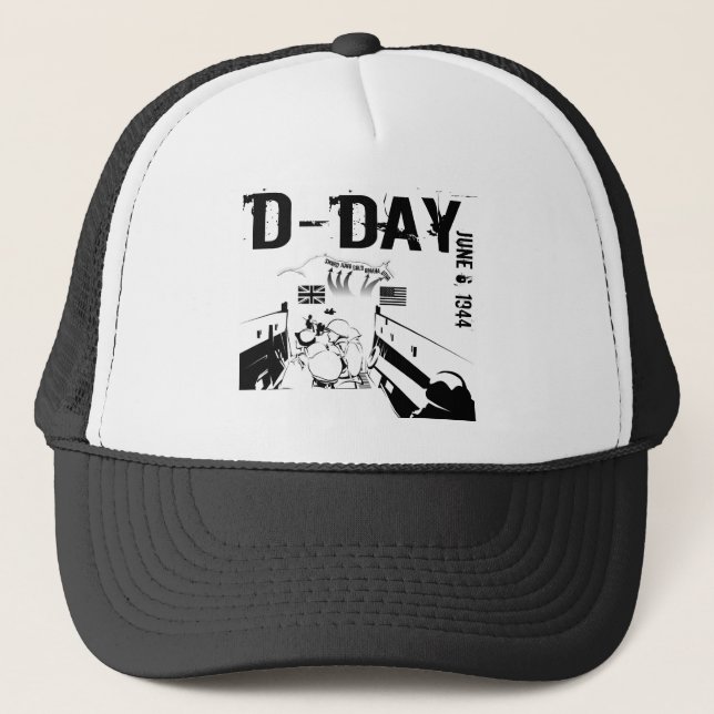 D-DAY June 6, 1944 Trucker Hat (Front)
