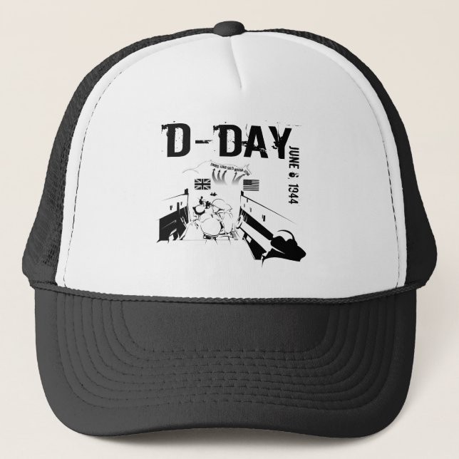 D-DAY June 6, 1944 Trucker Hat (Front)