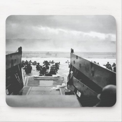 D_Day Landing Painting Mouse Pad